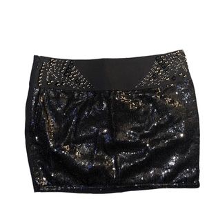 Mini sequence skirt